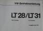 Preview: Volkswagen VW LT25 LT31 - Betriebsanleitung