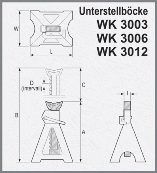 KUNZER - Unterstellböcke 12 to. WK3012