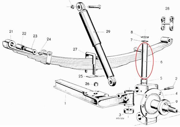 Borgward B1500 Achsschenkel