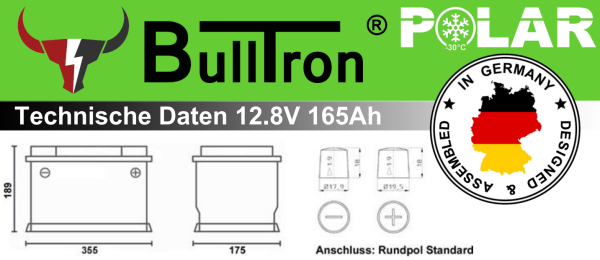 BullTron LiFePO4 Batterie 165Ah