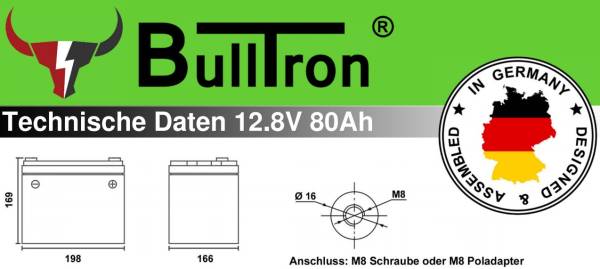 BullTron LiFePO4 Battery 80Ah