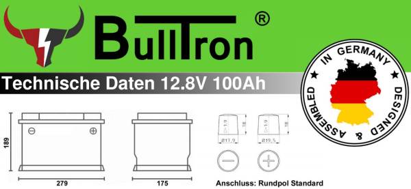 BullTron LiFePO4 Batterie 105Ah