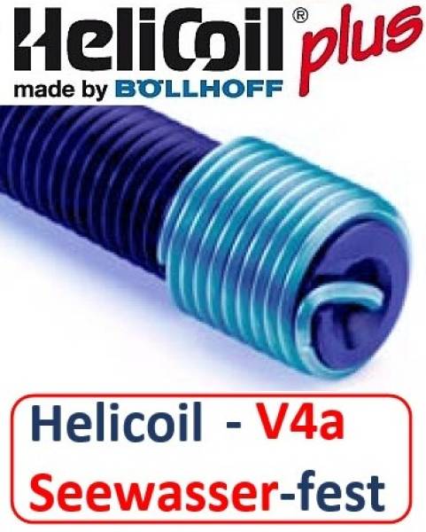 HELICOIL Gewindeeinsatz Nachfüllpack Edelstahl A4 - M6 x 1 x 6
