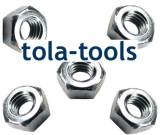 Hexagon nuts M8 black with 14mm head - Set 25 pcs. - galvanized